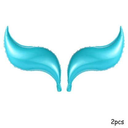 Mermaid Tail Foil Balloons (Set of 2) 2pcs-blue 24inch by HitMyNeed