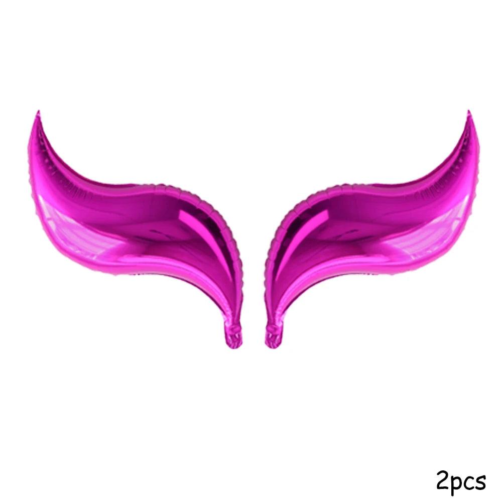 Mermaid Tail Foil Balloons (Set of 2) 2pcs-rose-red 24inch by HitMyNeed