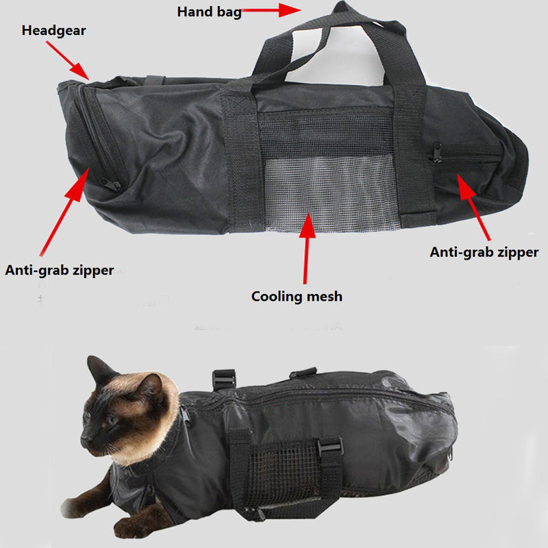 Mesh Cat Nail Clipping Bag with Carry Handles by HitMyNeed
