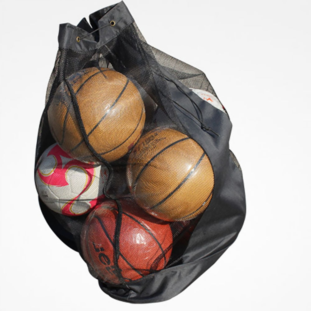 Mesh Drawstring Soccer Ball Bag with Dual Carry Straps by HitMyNeed