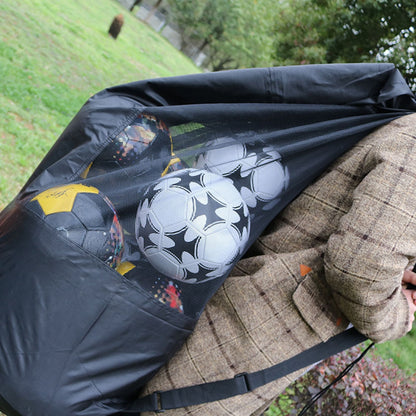 Mesh Drawstring Soccer Ball Bag with Dual Carry Straps by HitMyNeed