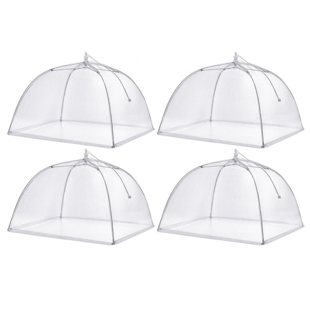 Mesh Food Cover Set, 4 Pack Foldable 16" Domes by HitMyNeed