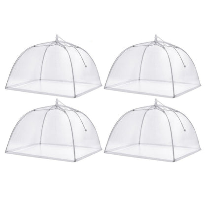 Mesh Food Cover Set, 4 Pack Foldable 16" Domes by HitMyNeed