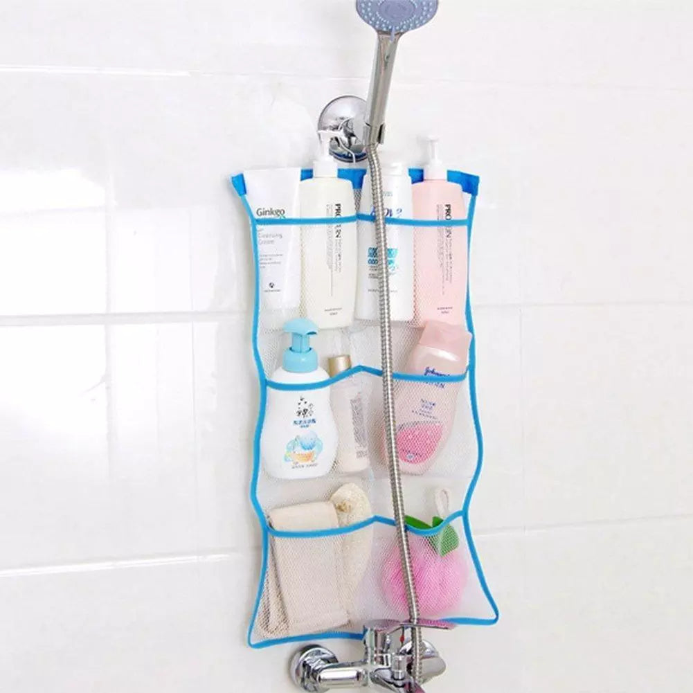 Mesh Hanging Shower Organizer with 6 Pockets by HitMyNeed
