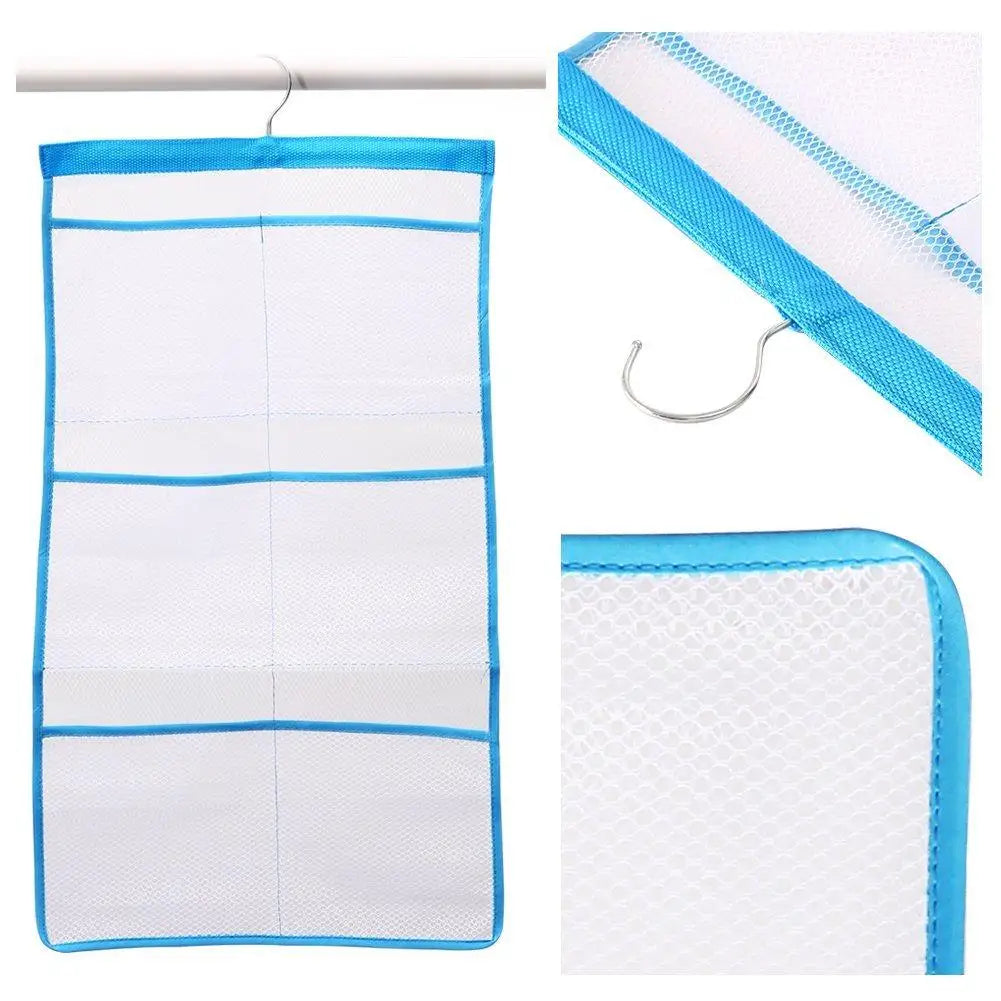 Mesh Hanging Shower Organizer with 6 Pockets by HitMyNeed
