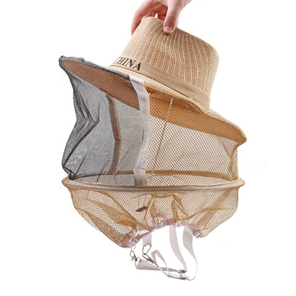 Mesh Net Adjustable Beekeeping Hat with Veil by HitMyNeed