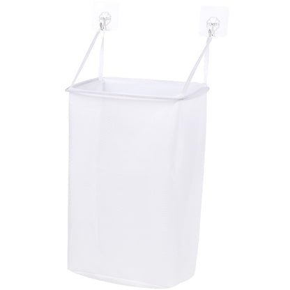 Mesh Wall Hanging Laundry Hamper with Adhesive Hooks by HitMyNeed