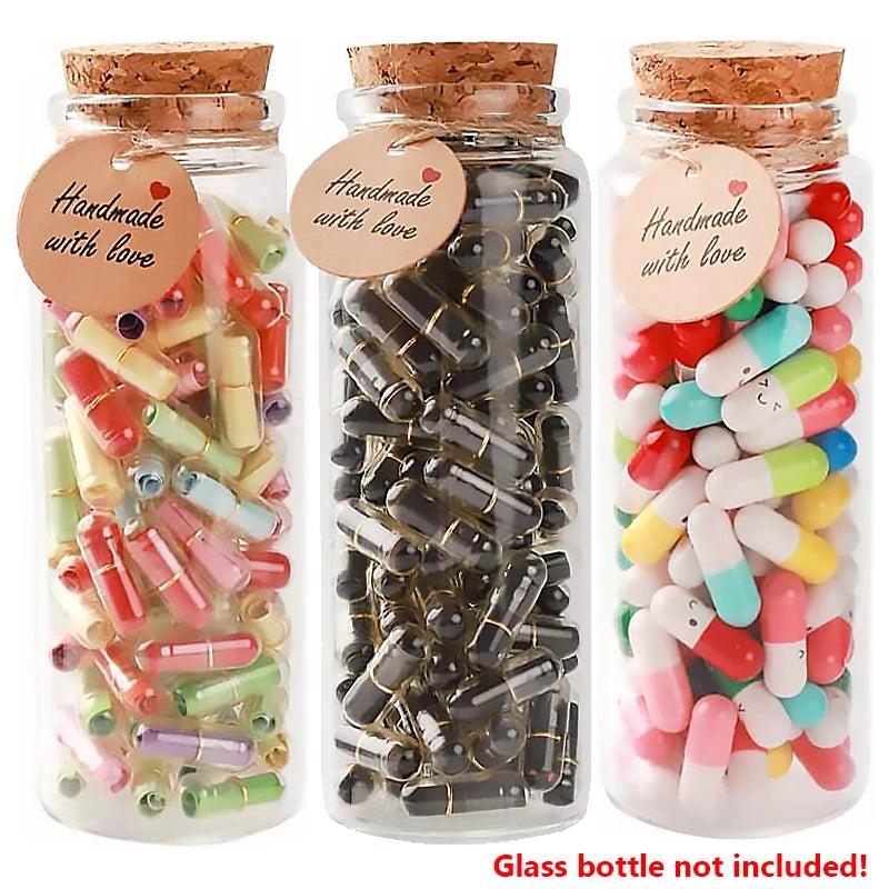 Message Capsule Love Pill Set with Notes & Rings by HitMyNeed