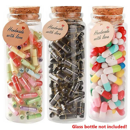 Message Capsule Love Pill Set with Notes & Rings by HitMyNeed