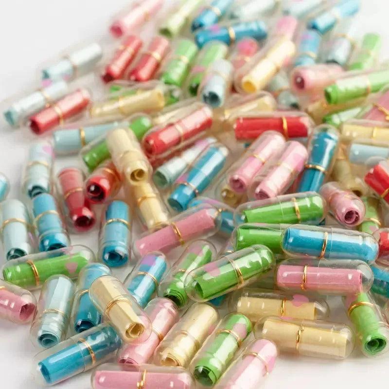 Message Capsule Love Pill Set with Notes & Rings by HitMyNeed