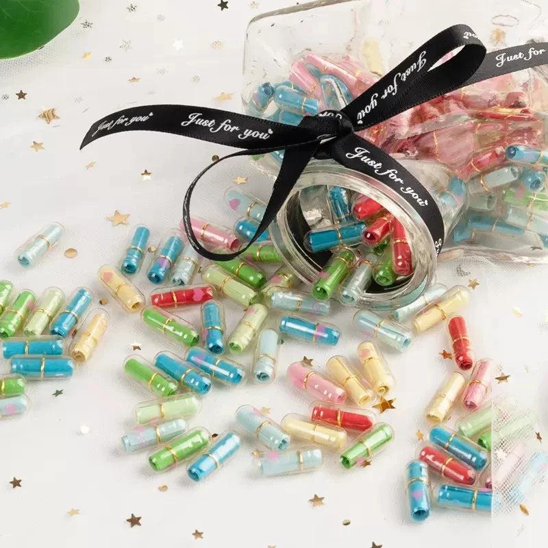 Message Capsule Love Pill Set with Notes & Rings by HitMyNeed