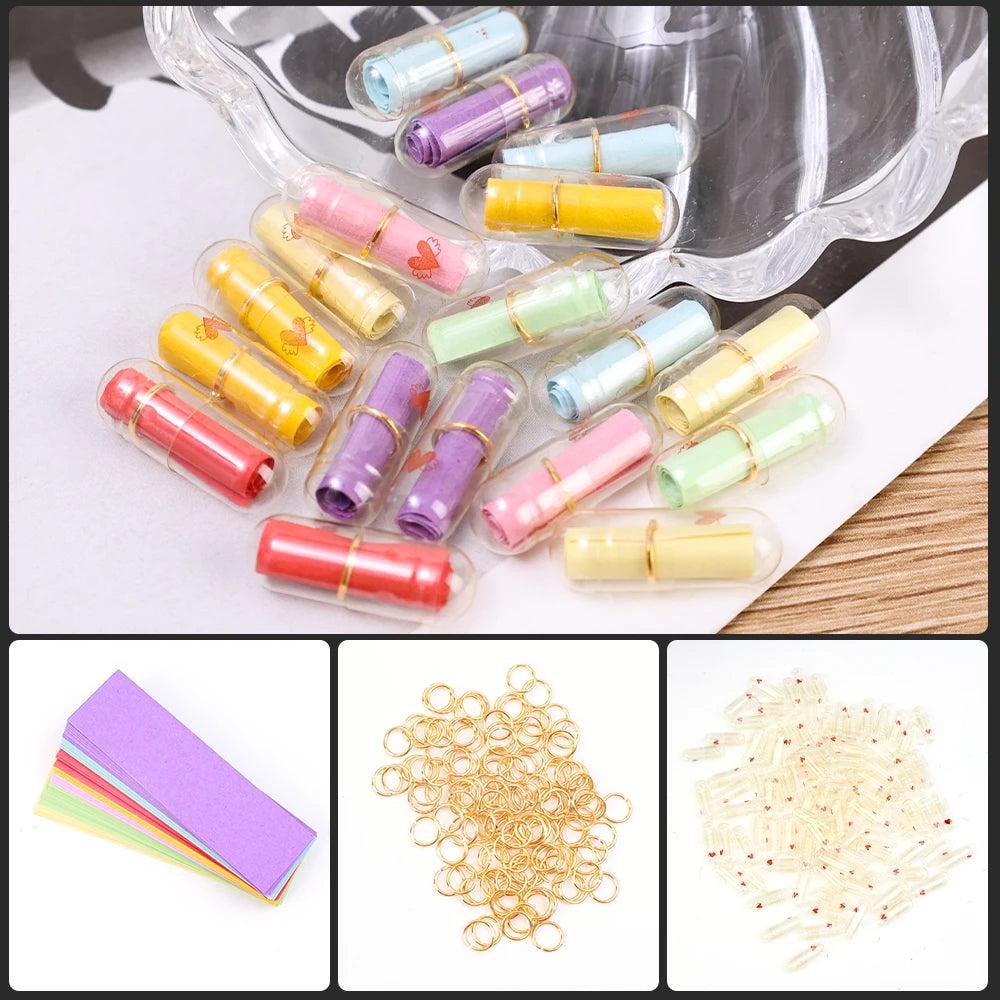 Message Capsule Love Pill Set with Notes & Rings style-a 300-pcs by HitMyNeed