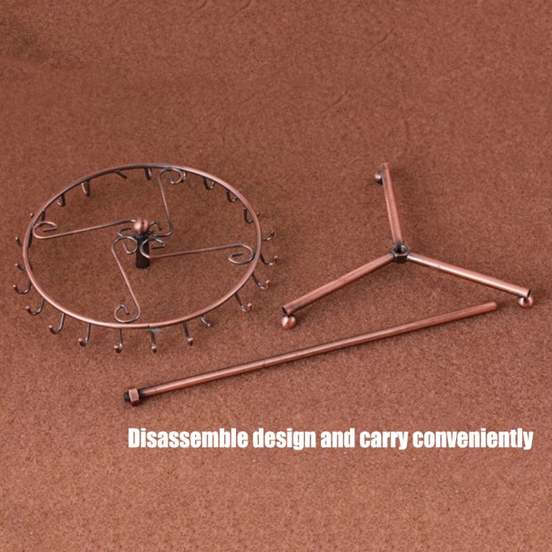 Metal 180° Rotating Necklace Holder Stand by HitMyNeed