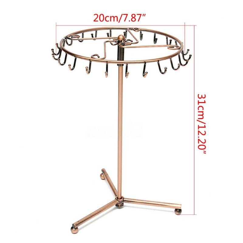 Metal 180° Rotating Necklace Holder Stand by HitMyNeed