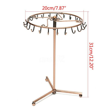 Metal 180° Rotating Necklace Holder Stand by HitMyNeed