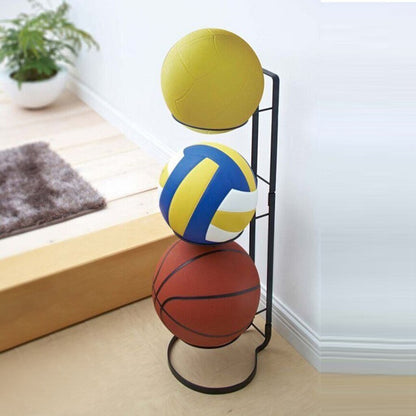 Metal 3-Layer Ball Rack for Basketball, Soccer & More by HitMyNeed