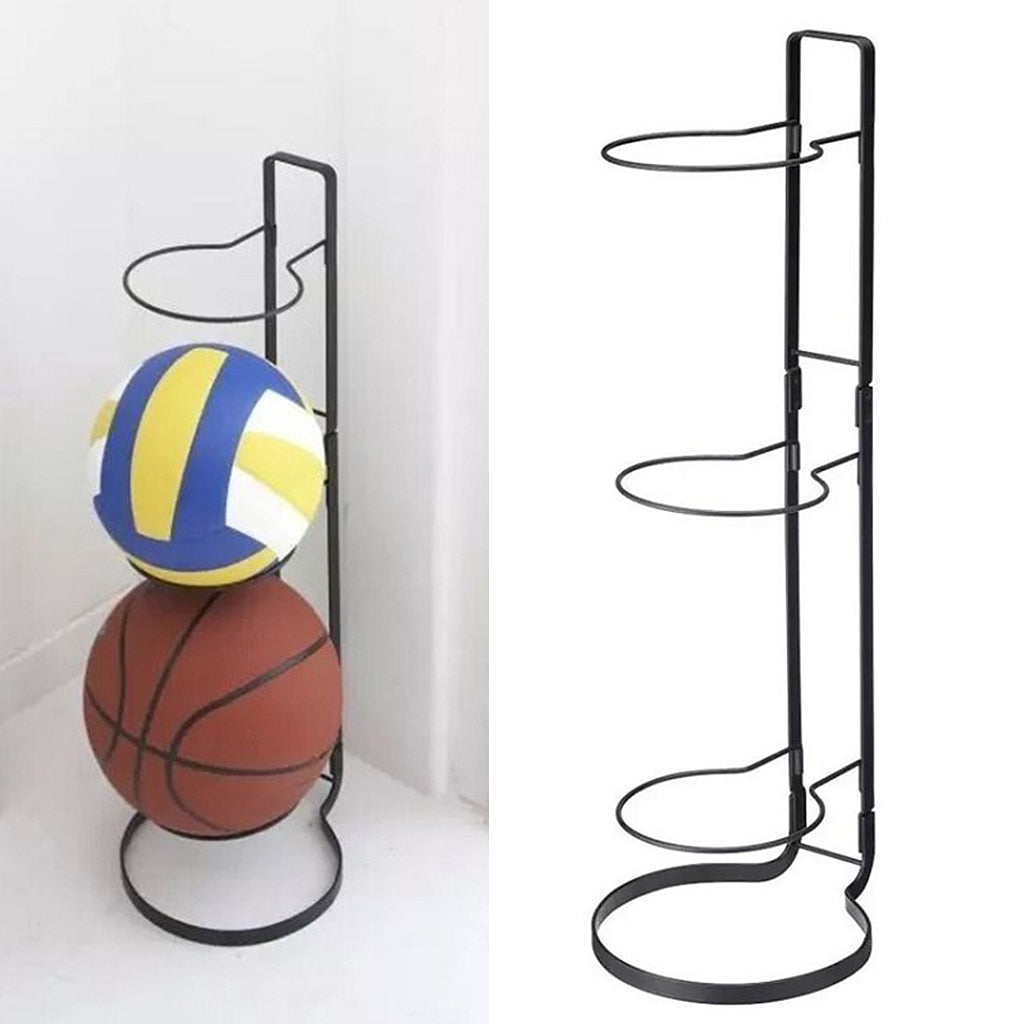 Metal 3-Layer Ball Rack for Basketball, Soccer & More by HitMyNeed