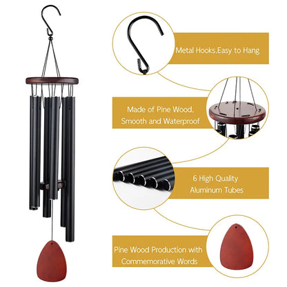 Metal 6-Tube Aluminum Wind Chime 37 Inch by HitMyNeed