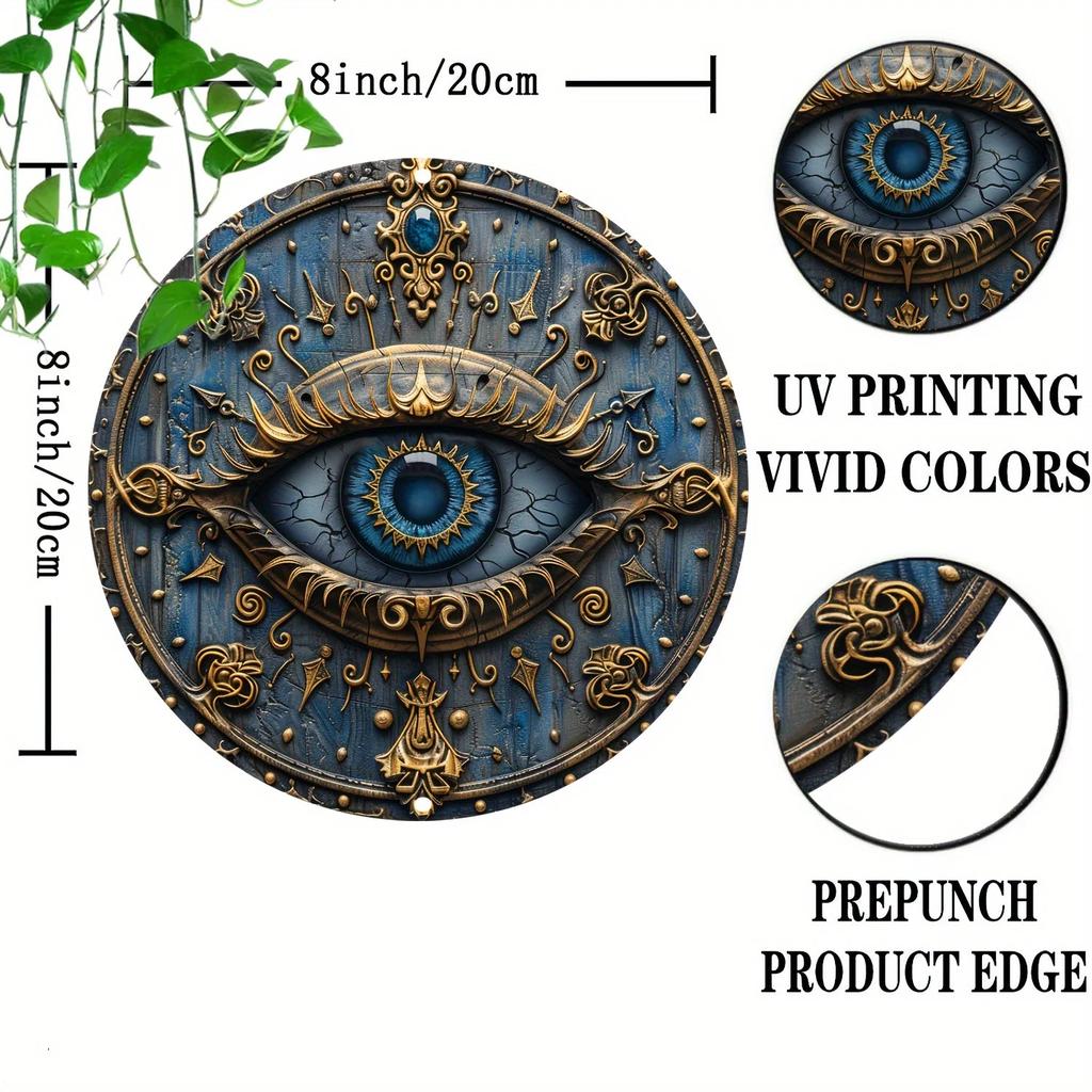 Metal All-Seeing Eye Pyramid Wall Sign Decor by HitMyNeed