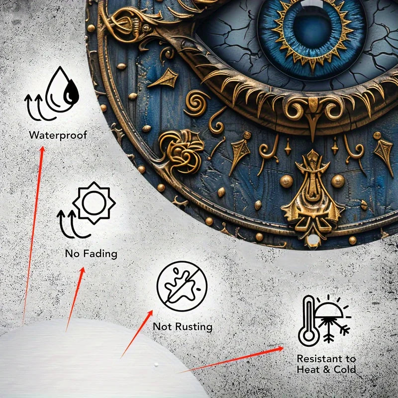 Metal All-Seeing Eye Pyramid Wall Sign Decor by HitMyNeed