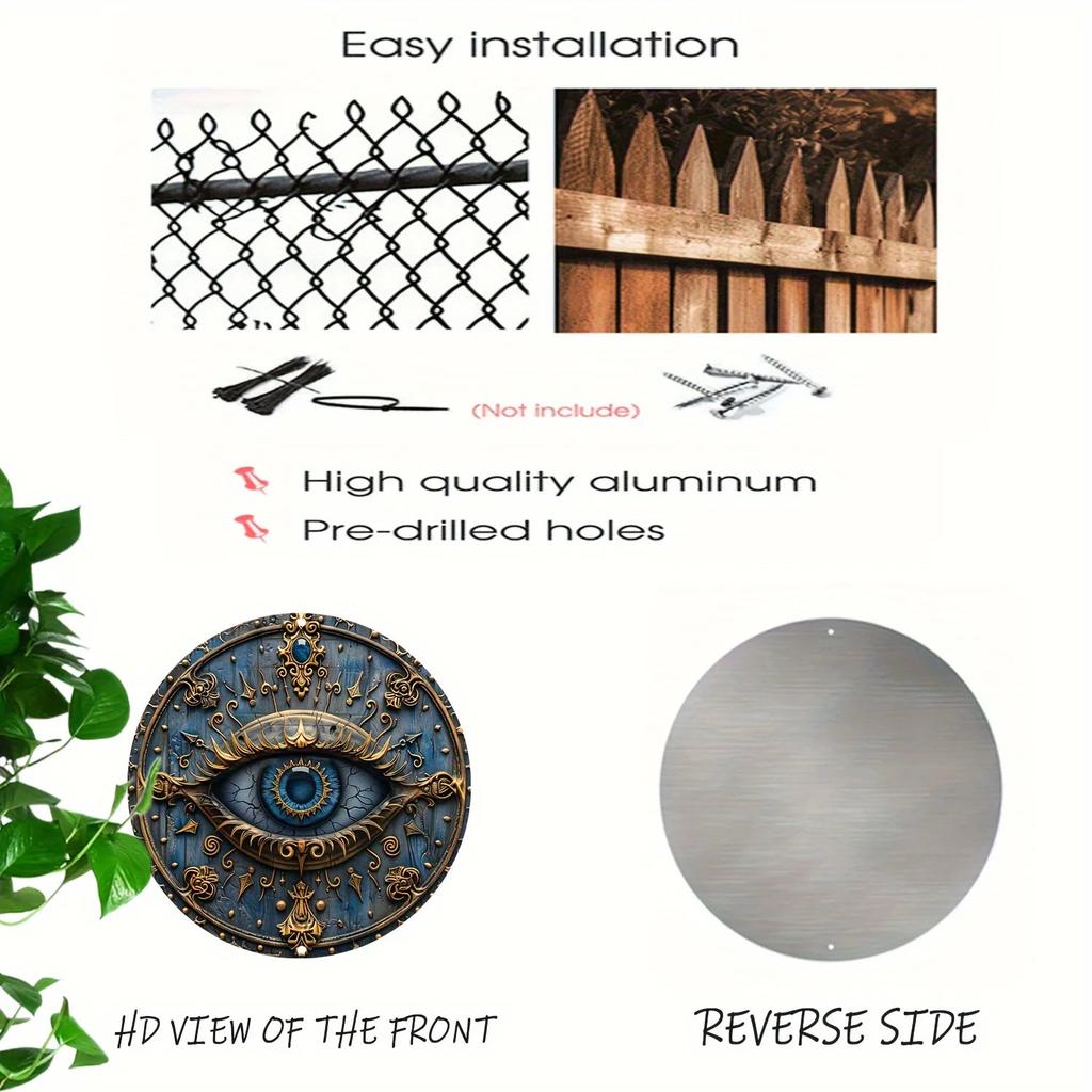 Metal All-Seeing Eye Pyramid Wall Sign Decor by HitMyNeed