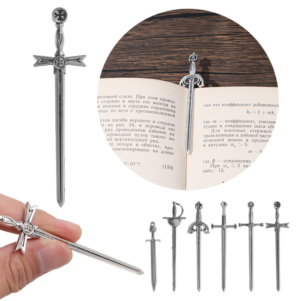 Metal Antique Sword Bookmarks Set of 6 by HitMyNeed