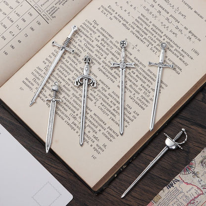 Metal Antique Sword Bookmarks Set of 6 by HitMyNeed