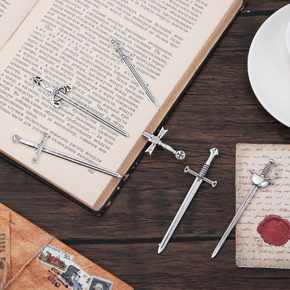 Metal Antique Sword Bookmarks Set of 6 by HitMyNeed