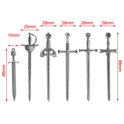 Metal Antique Sword Bookmarks Set of 6 by HitMyNeed