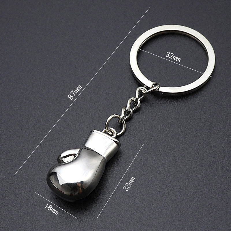 Metal Boxing Glove Keychain for Sports Fans by HitMyNeed