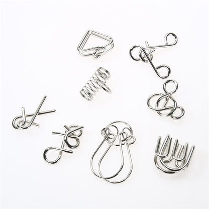 Metal Brain Teaser Puzzle Set (8 Pieces) by HitMyNeed