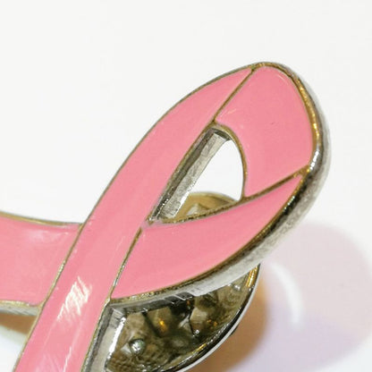 Metal Breast Cancer Awareness Ribbon Pins (10 Pack) by HitMyNeed