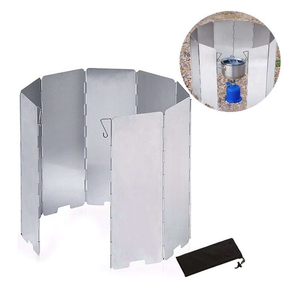 Metal Camping Stove Windshield with Storage Bag by HitMyNeed