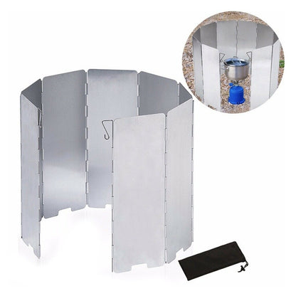 Metal Camping Stove Windshield with Storage Bag by HitMyNeed