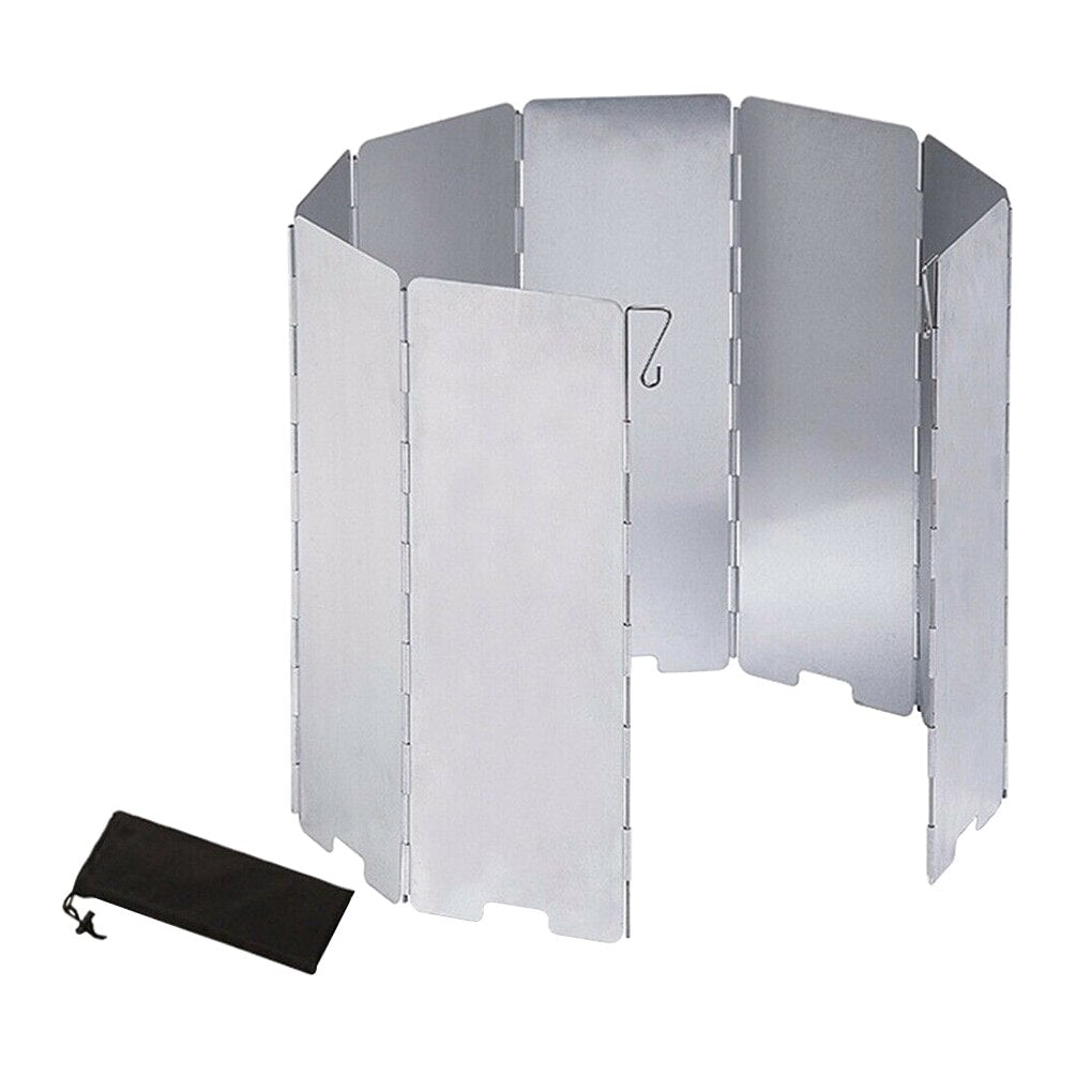 Metal Camping Stove Windshield with Storage Bag by HitMyNeed