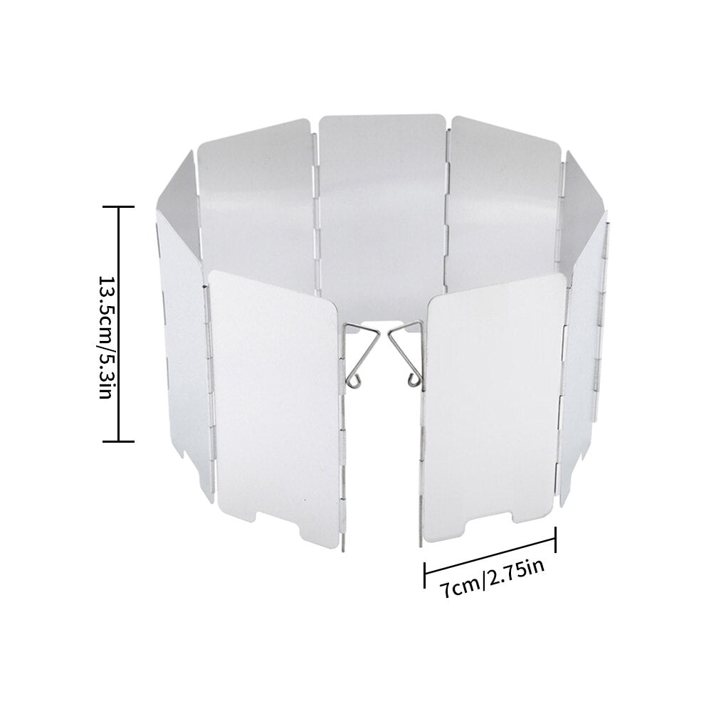 Metal Camping Stove Windshield with Storage Bag by HitMyNeed