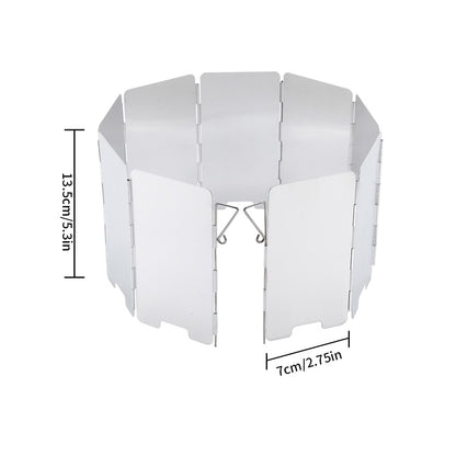 Metal Camping Stove Windshield with Storage Bag by HitMyNeed