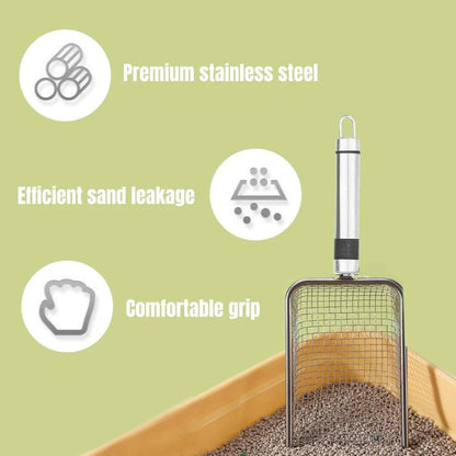Metal Cat Litter Scoop with Stainless Steel Handle by HitMyNeed