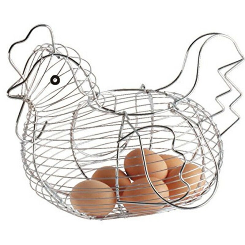 Metal Chicken Countertop Egg Holder Rack by HitMyNeed