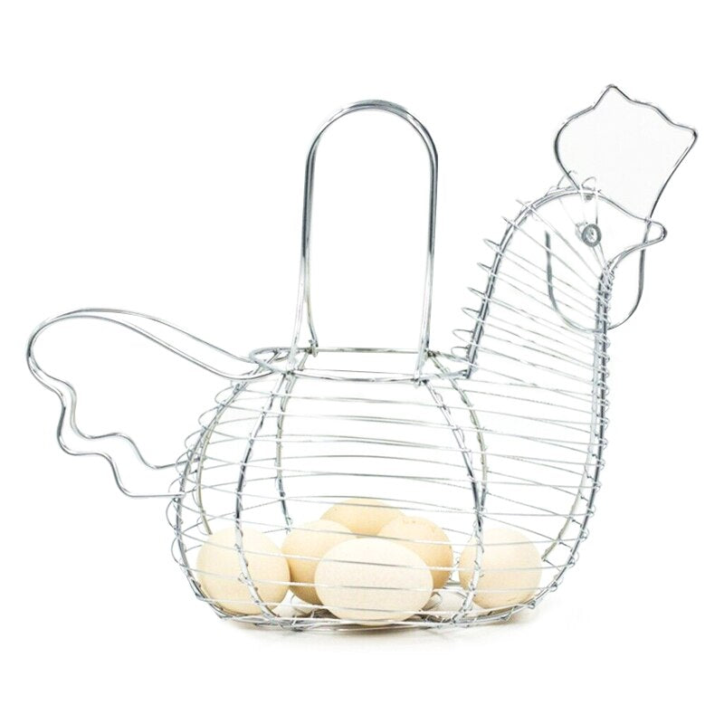 Metal Chicken Countertop Egg Holder Rack by HitMyNeed