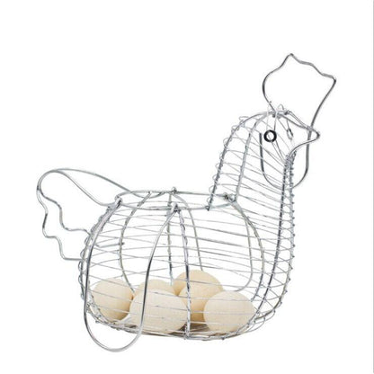 Metal Chicken Egg Basket with Handles by HitMyNeed