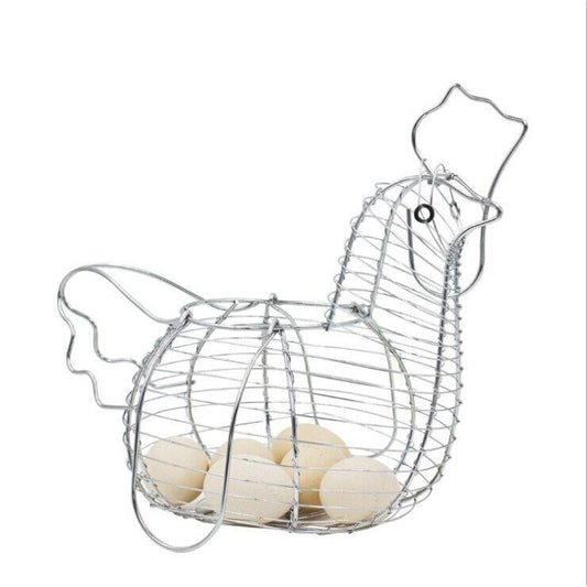 Metal Chicken Egg Basket with Handles by HitMyNeed