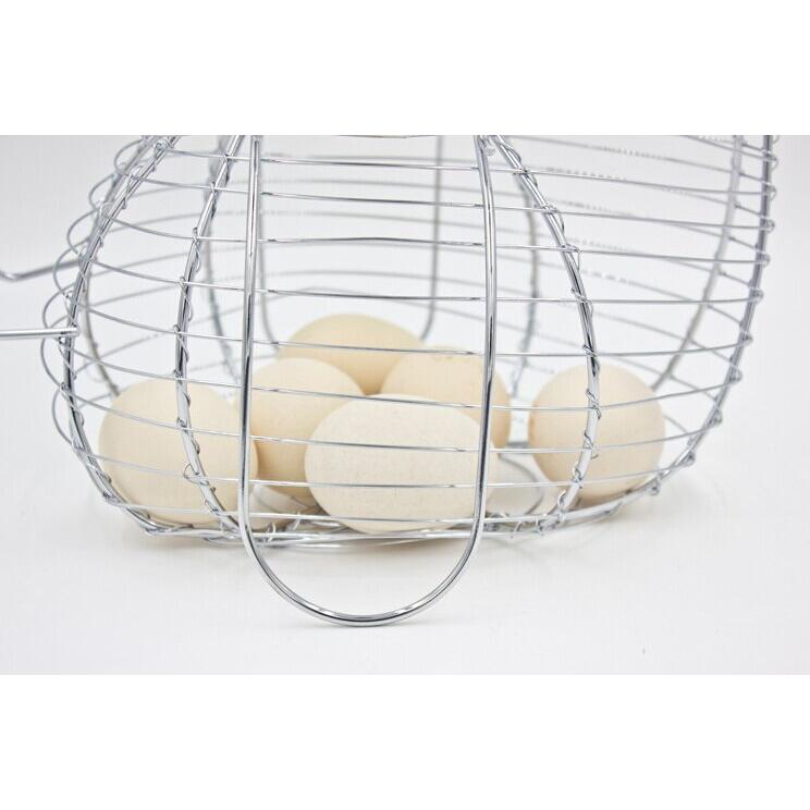 Metal Chicken Egg Basket with Handles by HitMyNeed