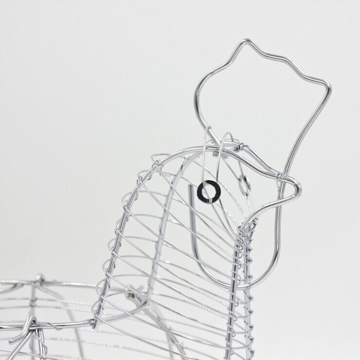 Metal Chicken Egg Basket with Handles by HitMyNeed
