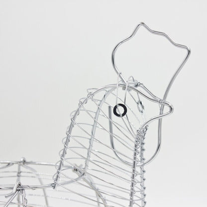 Metal Chicken Egg Basket with Handles by HitMyNeed