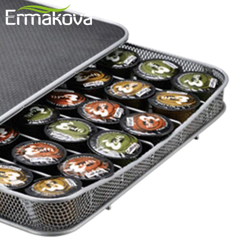 Metal Coffee Capsule Drawer Holder, 36 Pod Capacity by HitMyNeed
