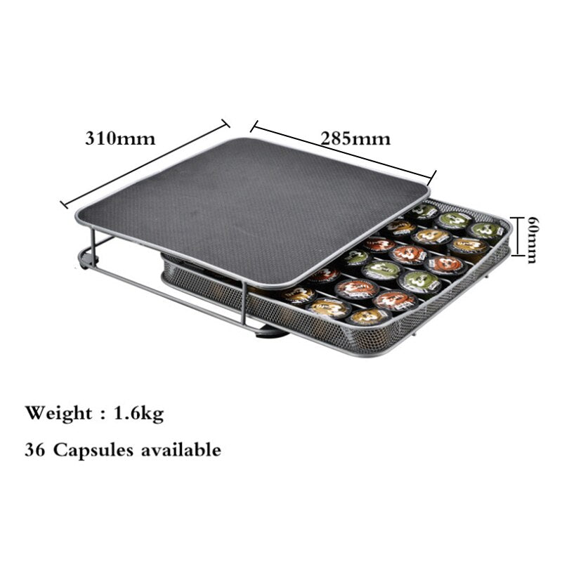 Metal Coffee Pod Storage Drawer Organizer by HitMyNeed
