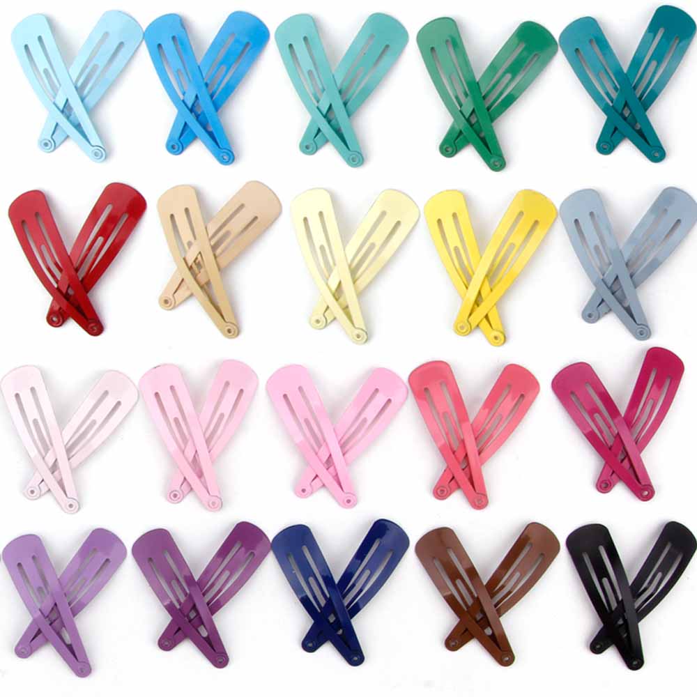 Metal Colored Alligator Hair Clips Set (40pcs) by HitMyNeed