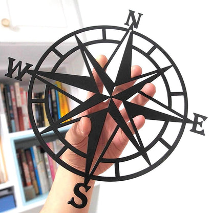 Metal Compass Wall Decor, 28 cm Wall Art by HitMyNeed