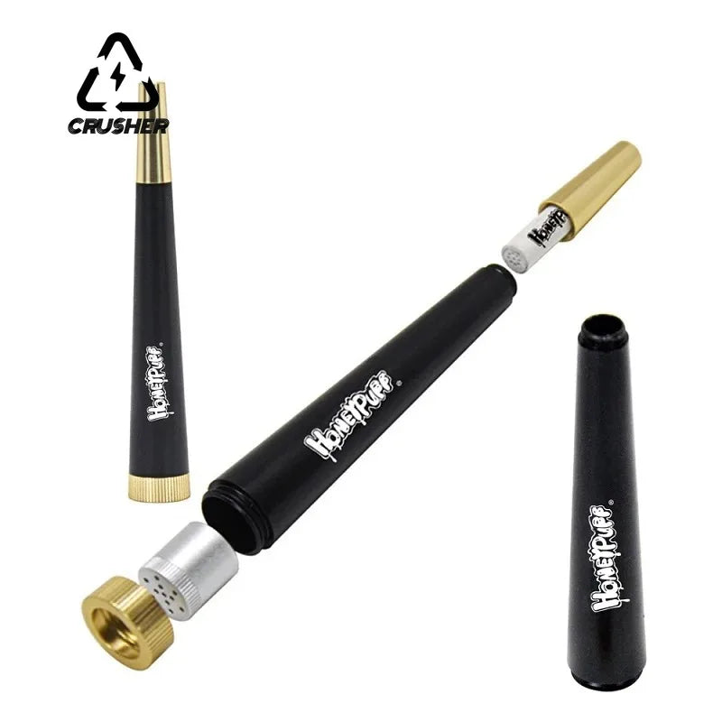 Metal Cone Herb Pipe with Activated Carbon Filter by HitMyNeed